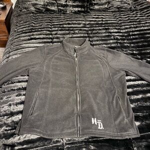 Women’s Black Fleece Jacket with HD Logo - Size 2XL